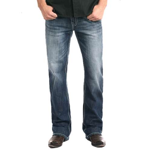 Men's Rock & Roll Denim Straight Relaxed Fit Bootcut Jeans