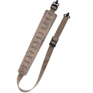 FDE Padded Rifle Shotgun Sling with Metal Quick Detach Swivels with 3/8" Pad TAN 