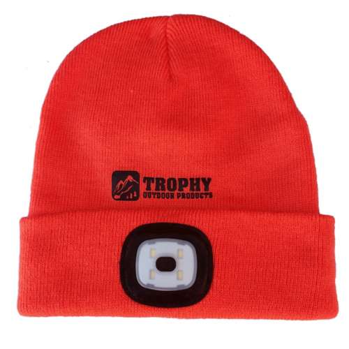 Adult Trophy Angler USB Rechargeable LED Head Lamp Beanie