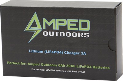 Amped Outdoors LIFEPO4 Lithium Battery 3A Charger