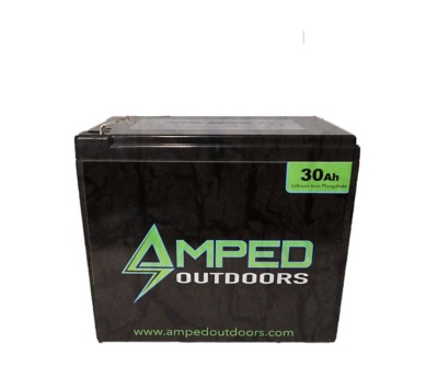 Amped Outdoors 30AH Lithium (LIFEPO4) Wide Battery