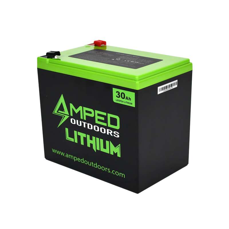 Amped Outdoors 30AH Lithium Battery (LIFEPO4) Wide