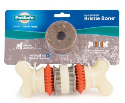 PetSafe Busy Buddy BRISTLE BONE Dog Toy Dental Treat and Chew Large