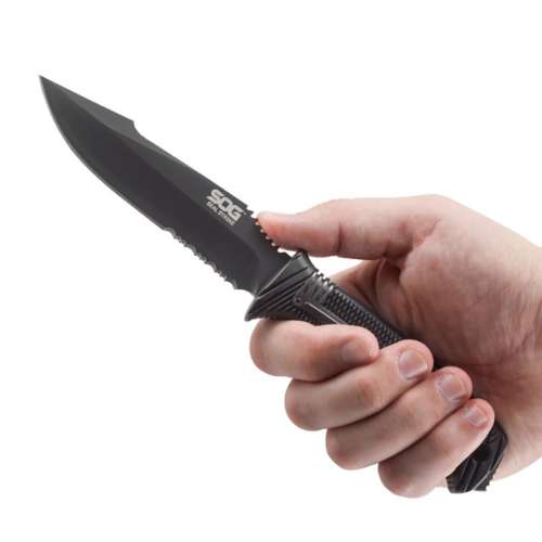 SOG SOG SEAL Strike Black Fixed Knife with Sheath