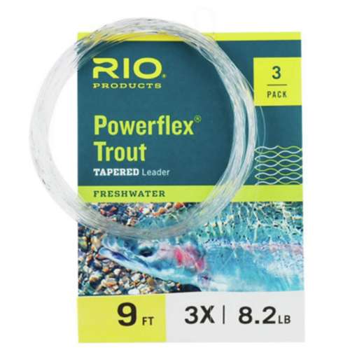 Wild Water Fly Fishing Fluorocarbon Leader 3X, 9 Foot, 3 Pack