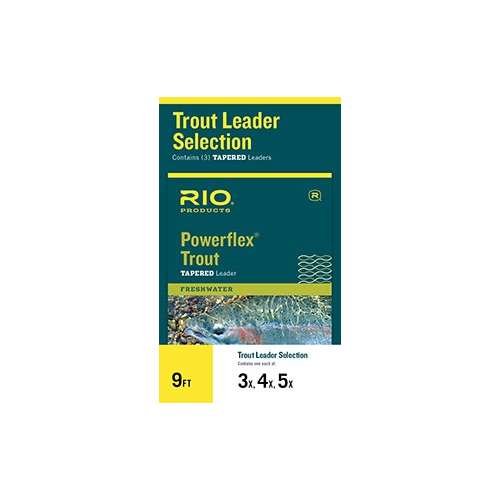RIO Products Power Flex Trout Line 3 Pack of 2X Leader Selection 9' 3-Pack