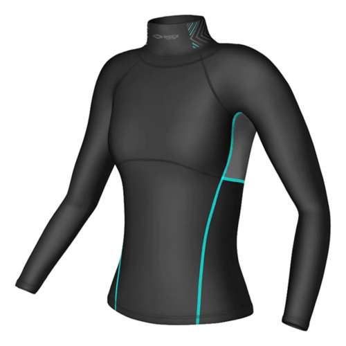 Women's Shock Doctor Ultra Compression w/ Integrated Neck Guard Long Sleeve Mock Neck Hockey Base Layer