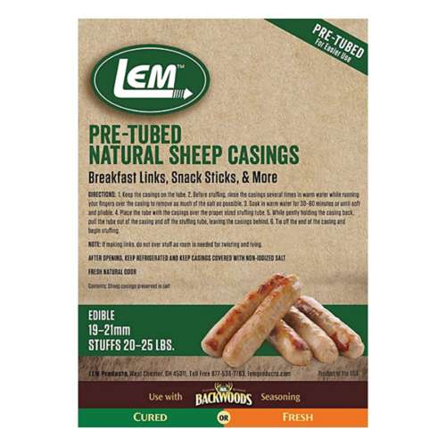 LEM Pre-Tubed Natural Sheep Casings (3/4 in.)