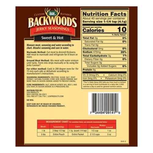 LEM Backwoods Sweet and Hot Jerky Seasoning