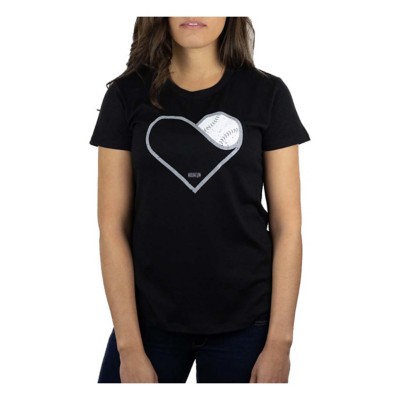 Women's Baseballism Heart Seams T-Shirt