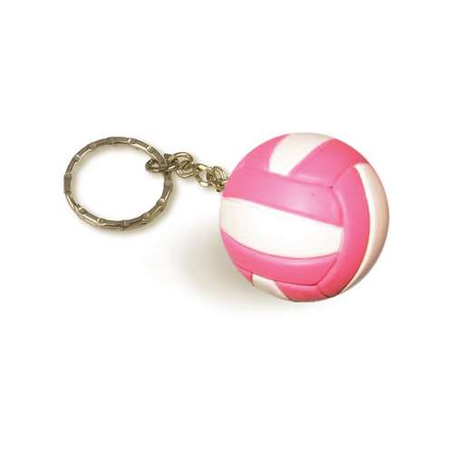 Tandem Pink and White Volleyball Keychain