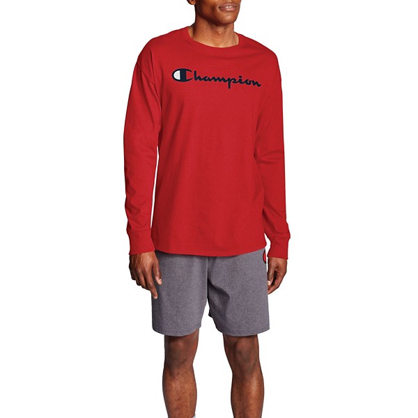 Men's Champion Classic Script Logo Long Sleeve T-Shirt product image