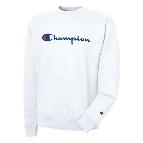 Men's Champion Powerblend Script Graphic Crewneck Sweatshirt | SCHEELS.com
