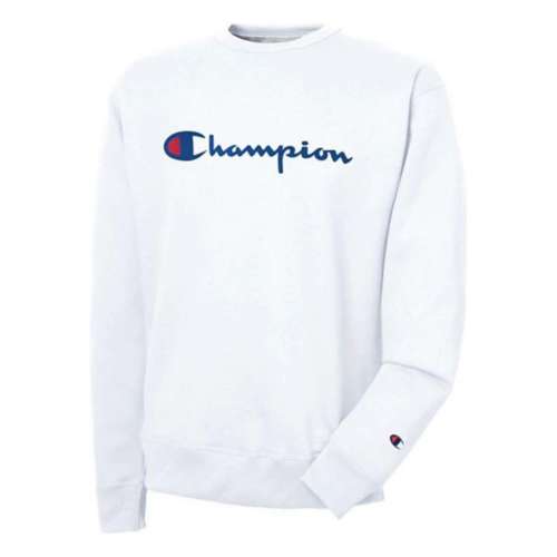 Men s Champion Powerblend Script Graphic Crewneck Sweatshirt