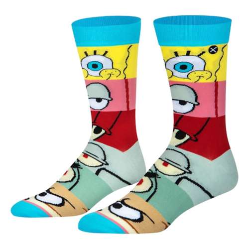 Men's ODD SOX Spongebob Mashup Crew Socks