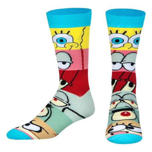 Men's ODD SOX Spongebob Mashup Crew Socks