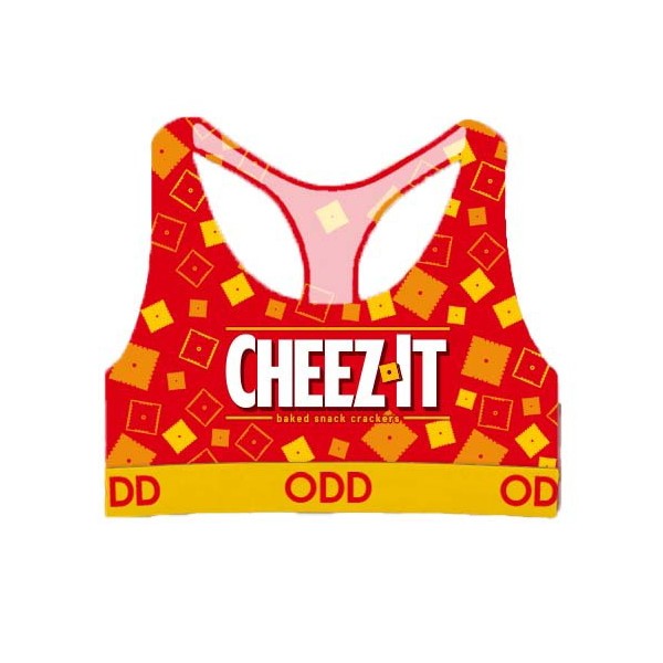 Women's ODD SOX Cheez It Sports Bra Medium Red