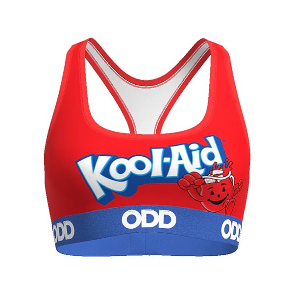 Women's ODD SOX Kool Aid Man Sports Bra Medium Red