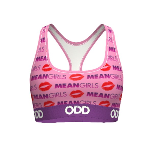 Women's ODD SOX Mean Girls Sports Bra Medium Pink