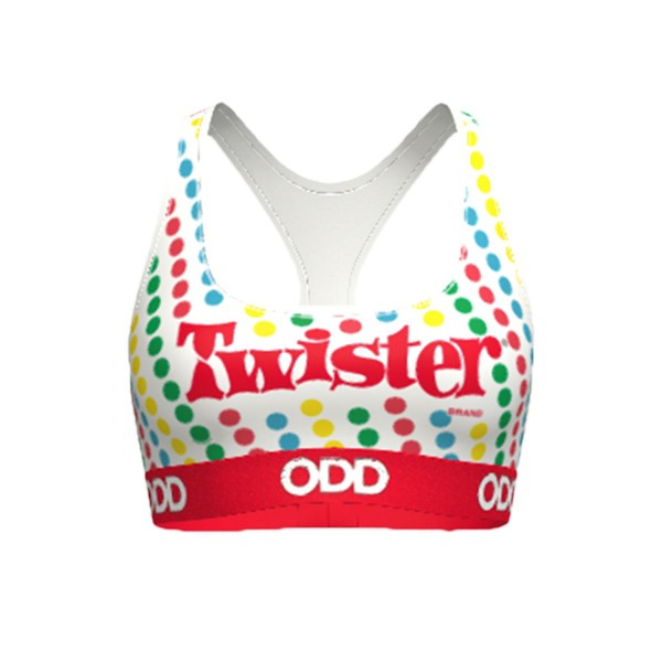 Women's ODD SOX Twister Sports Bra Small White