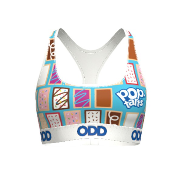 Women's ODD SOX Pop Tart Toss Sports Bra Large Blue