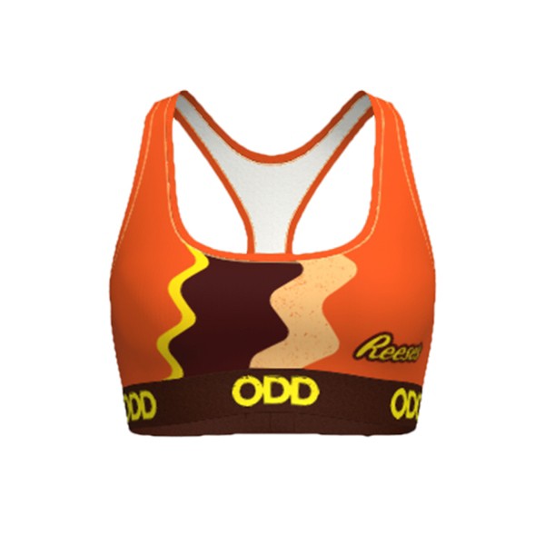 Women's ODD SOX Reeses Sports Bra Medium Orange