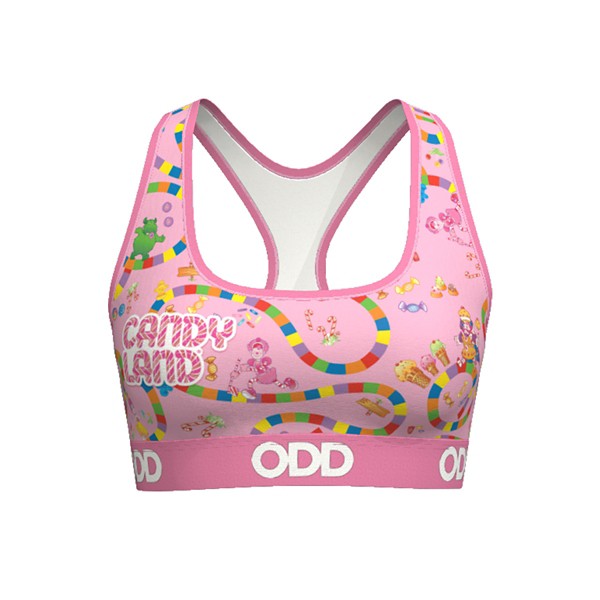Women's ODD SOX Candyland Sports Bra Medium Pink
