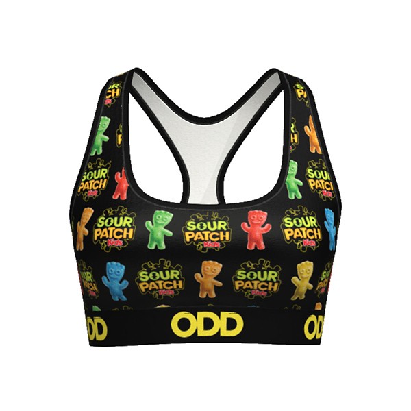 Women's ODD SOX Sour Patch Kids Sports Bra XLarge Black