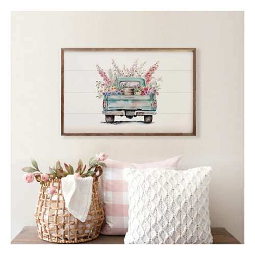 Kendrick Home Spring Garden Truck Floral Frame