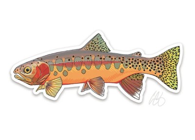 Casey Underwood Artwork Golden Trout Decal Decal