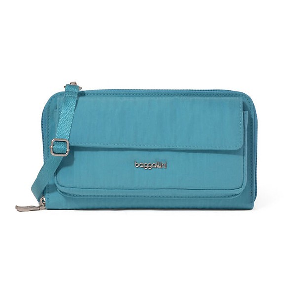 Baggallini RFID Phone Wallet Crossbody Blue