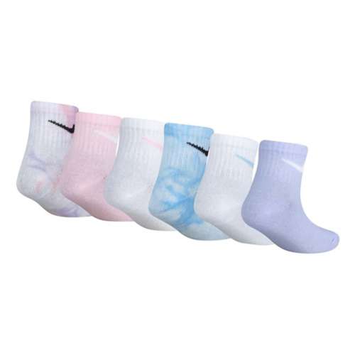 Toddler waterproof nike Tye Dye 6 Pack Ankle Socks