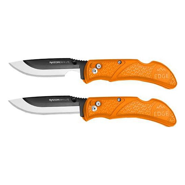 OUTDOOR EDGE Razor Onyx Replaceable Blade Folding Knife 2 Pack Knife