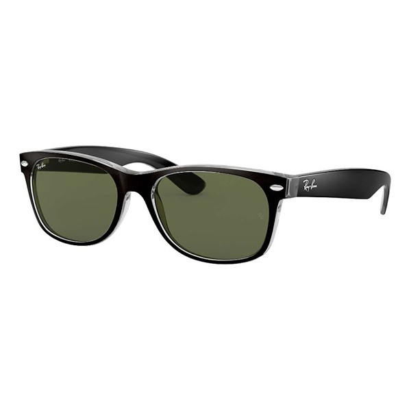Photos - Sunglasses Ray-Ban New Wayfarer Classic  Matte Rubber Black/G-15 Green 80528905241 