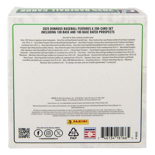 2025 Panini Donruss Baseball Trading Card Mega Box