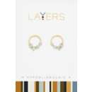 Layers Circle CZ Earrings