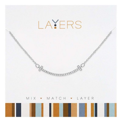 Layers Curved CZ Necklace