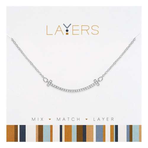 Layers Curved CZ Necklace