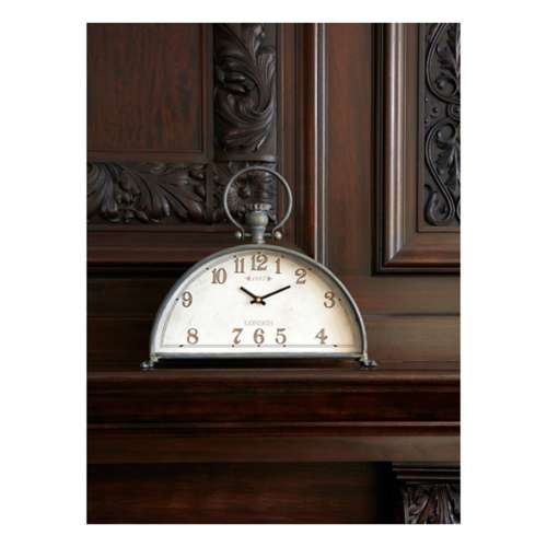 Melrose International 15"L Antique Style Mantle Clock