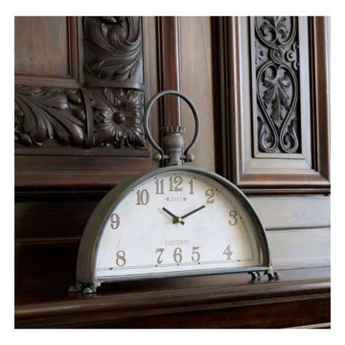 Melrose International 15"L Antique Style Mantle Clock