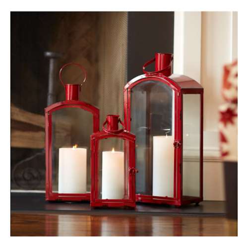 Melrose International Lanterns with LED Candle (Set of 3