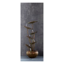 Melrose International 30.5"H Bronze Metal Lotus Leaf Fountain