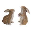 Melrose International Carved Stone Garden Rabbit Figurine (Set of 2)