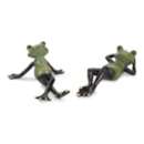 Melrose International Lounging Garden Frog Figurine (Set of 2