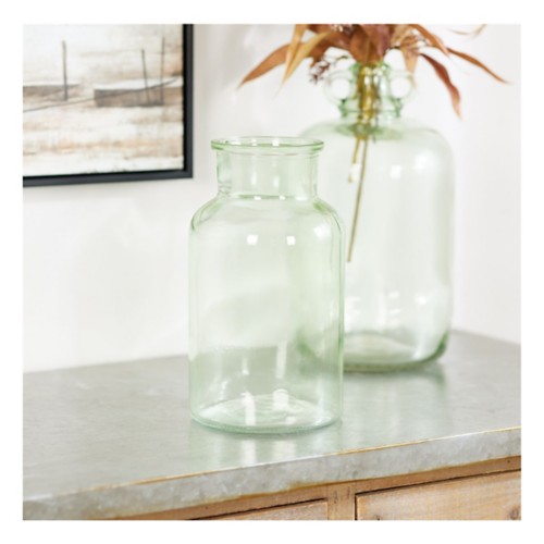 Melrose International Glass Bottle Vase in Metal Holder 8