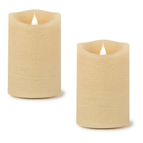 Melrose International 5.5" Cream Simplux LED Designer Wax Candle with Remote (Set of 2)