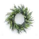 Melrose International Mixed Eucalyptus Leaf Foliage Wreath with Twig Accents 29"D