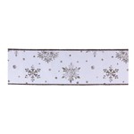 Melrose International 4" x 10 Yds. Snowflake Wired Cotton Ribbon (Set of 2) - Thumbnail 1 of 3
