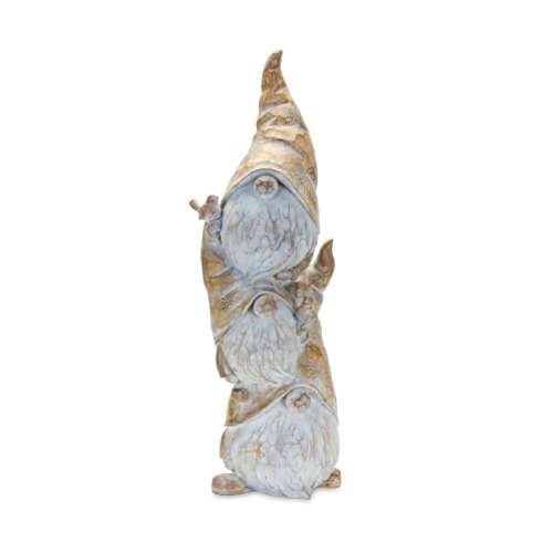 Melrose International Triple Gnome Stack Figurine