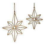 Melrose International Rattan Star Ornaments (Set of 12) - Thumbnail 1 of 3